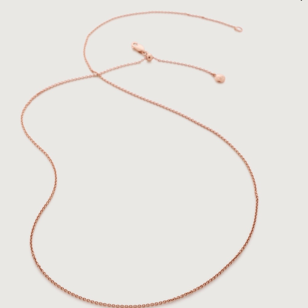 Fine Chain Link Necklace
Monica Vinader NEW Rose Gold 24”